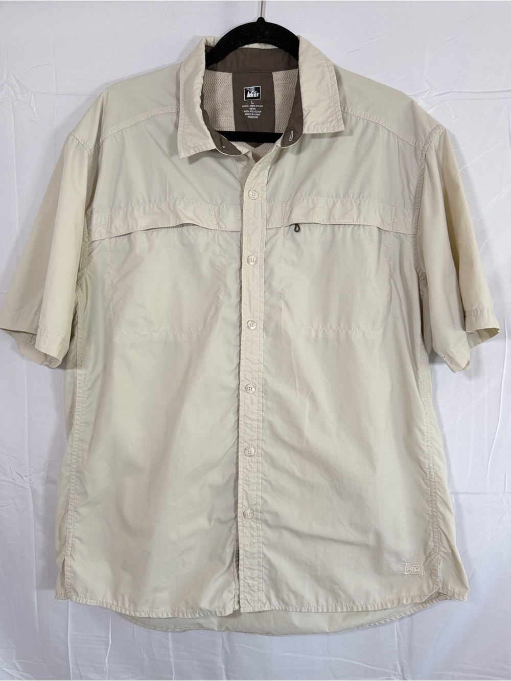 REI Men's Short-Sleeve Lightweight Button Up Nylon Shirt